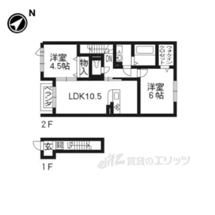 モダンコートWEST【2階】の間取り