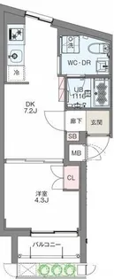 Palways高田馬場【1階】の間取り