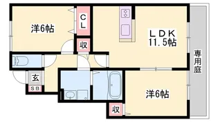 プランドールメゾン【1階】の間取り