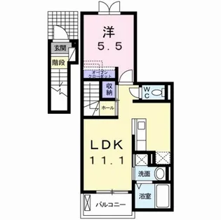グラシオッソーレ II【2階】の間取り