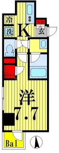 ルクレ墨田緑II【6階】の間取り