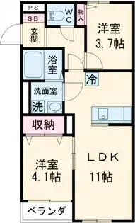 ラ・メリーナ【3階】の間取り