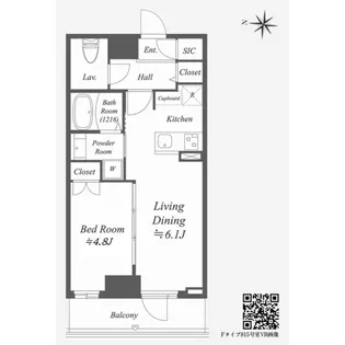 Alpha Prime東陽町【8階】の間取り