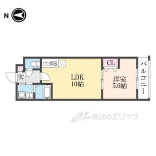 ソリティア梅小路【4階】の間取り