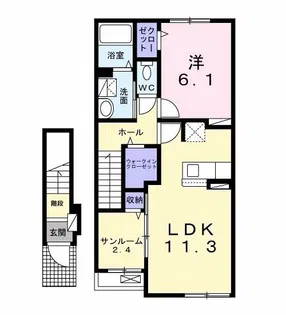 ベルメゾンアンジュIII【2階】の間取り