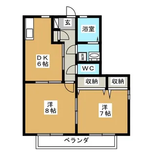 リュミエール中田 A【2階】の間取り