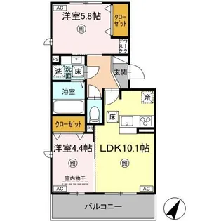 オーク・ヴィラ【1階】の間取り