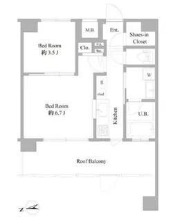 B CITY APARTMENT ITABASHI NORTH【6階】の間取り