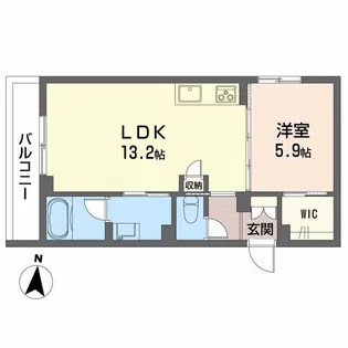 シャーメゾン南白土【1階】の間取り
