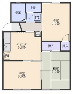 ファミール梅ヶ谷B【1階】の間取り