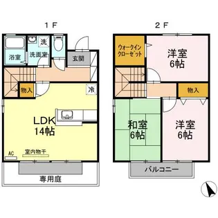 広島県広島市佐伯区五日市町大字皆賀【一戸建】の間取り