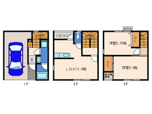 福岡県糸島市浦志2【一戸建】の間取り