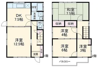 神奈川県平塚市東八幡1【一戸建】の間取り