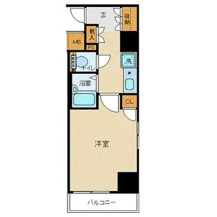 プレール月島RIVAGE【6階】の間取り
