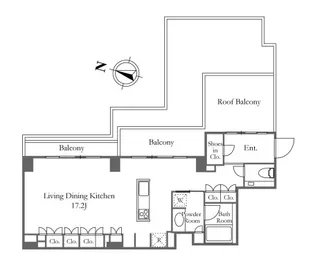 KDXレジデンス恵比寿【8階】の間取り