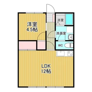 シティハイム 中田【1階】の間取り