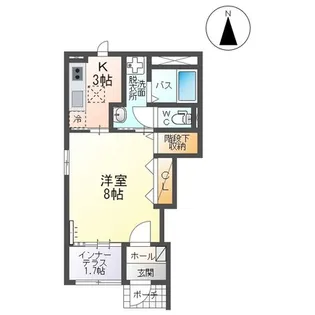 メゾン・モナミII【1階】の間取り