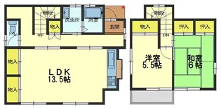 広島県福山市西深津町6【一戸建】の間取り