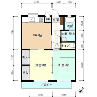 サンコテージ【2階】の間取り