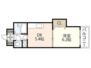 リバーサイド堺町【8階】の間取り