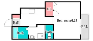 トスカ北方【1階】の間取り
