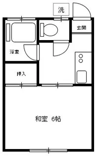 第一花村コーポ【2階】の間取り