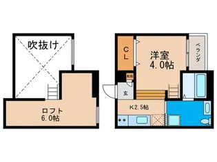 エルフラット【2階】の間取り
