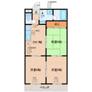 グローリアスシティヒラタ【2階】の間取り