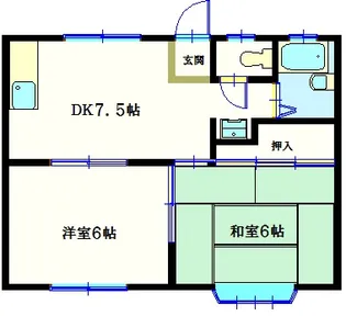 メゾンボラールA【1階】の間取り