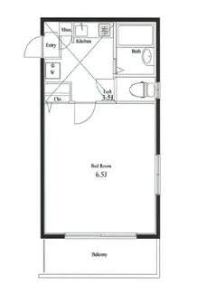 アンビション鶴見【1階】の間取り