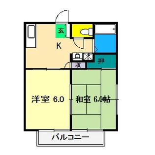 サンライフ新田町【2階】の間取り