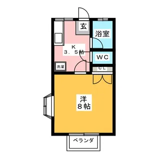 グリーンハイツ新町【1階】の間取り