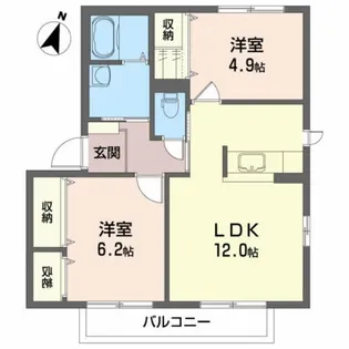 グリーンヒルズH【2階】の間取り
