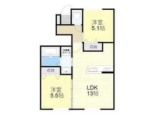 グランボナール下野田A棟【1階】の間取り