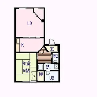 ハイエスハイツ【1階】の間取り