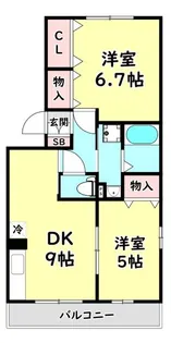 大阪府守口市大久保町2【アパート】の間取り