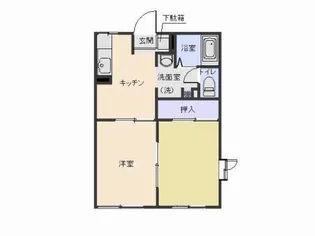 ハイライフシティ北天昌寺 B【1階】の間取り