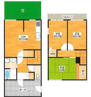 大阪府箕面市外院3【アパート】の間取り