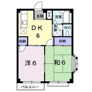 エルディム西A【2階】の間取り