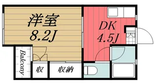 秀和グリーンコーポ・サクラ【1階】の間取り