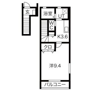 1Kの間取り画像