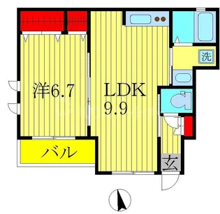 あけぼのサンハイツ【1階】の間取り