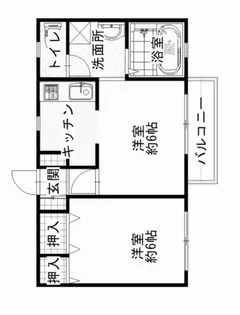 広島県福山市東川口町2【アパート】の間取り