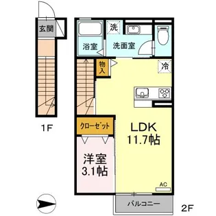 エクセル21 V【2階】の間取り