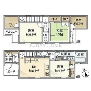 東京都世田谷区船橋6【一戸建】の間取り