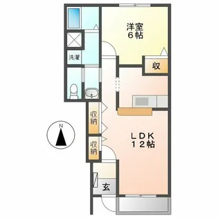 アンジェロゼB【1階】の間取り