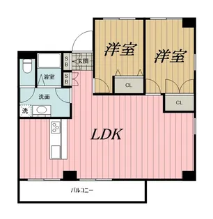 白樺フラッツ【4階】の間取り