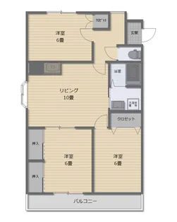 サンフローラ【3階】の間取り