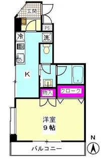 ハイネスオートリ【4階】の間取り