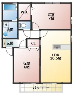 ソラーレつくばD【2階】の間取り